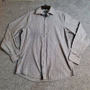 Arrow Slim Fit Men Dress Shirt Neck size 15.5 34/35 Medium Button Up Wrinkle Fre